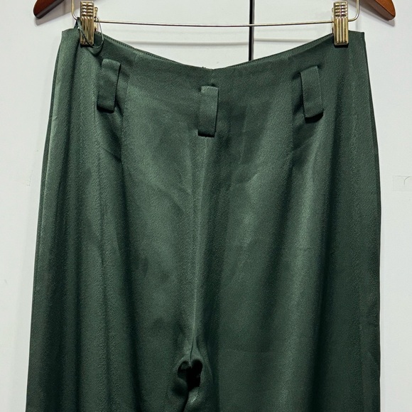 NWT BOSKEMPER green Carlton high waisted front pockets wide leg belt pants - Picture 14 of 15